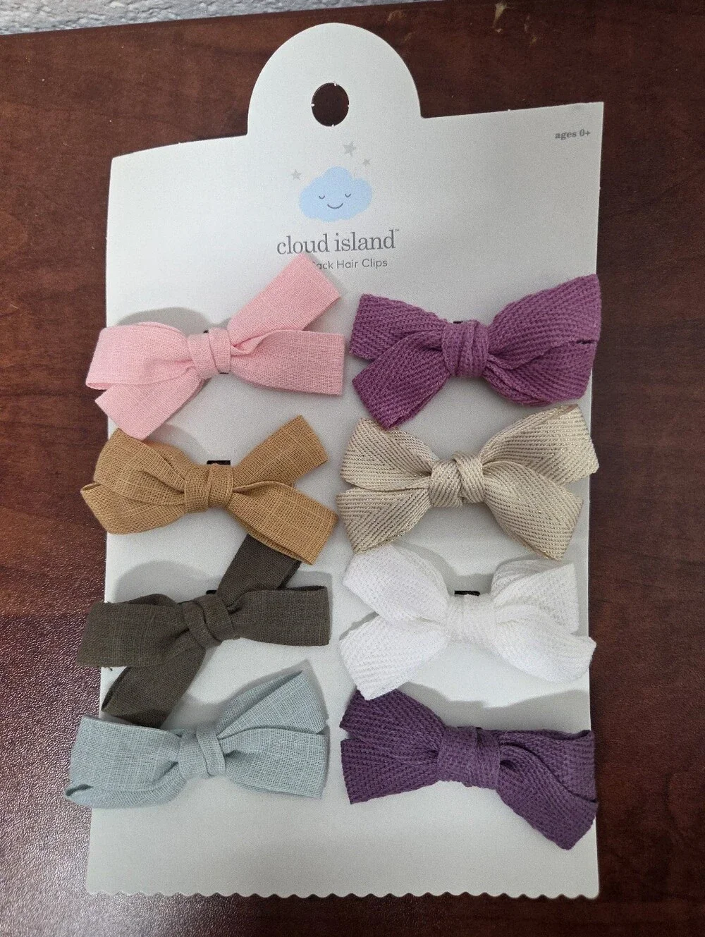 Cloud Island Kids Bow Hair Clips - Multi Color Set Nwt